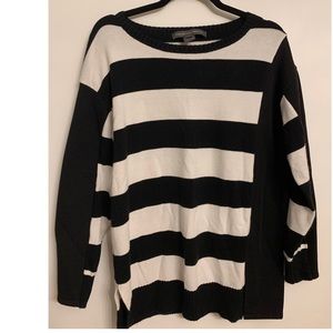 Striped colour block sweater
